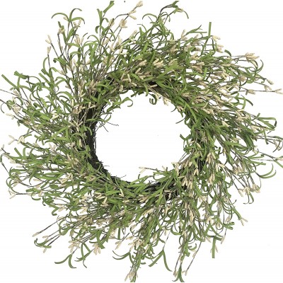 Artificial Spring Front Door Wreath 24 Inch White Cream Pip Berry Grapevine Wreath Large Farmhouse Wreath for Home Window Decor