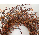 Artificial Twig Spring Wreath Spring Front Door Wreath Berry Wreaths for Front Door 24Inch Artificial Eucalyptus Leaves Wreath with Large Grapevine Wreath for Farmhouse Window Hanging Party Home Decor