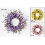 Collections Etc Spring Forsythia Floral Twig Door Wreath Seasonal Door Accent for Any Room Pink