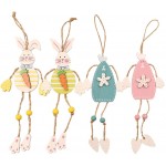 Colorful Ornaments Easter Tree Festival Family Decorations Eggs Rabbits Bunny Holiday Home Decor for Easter Hunt easter decorations religious easter decorations indoor wooden toy easter decorations