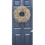 Elegant Holidays Handmade Cream Green Berry Wreath Front Door Welcome Guests Outdoor Indoor Home Wall Accent Décor Great Spring Easter St. Patricks Day Christmas All Seasons 18-24 inches