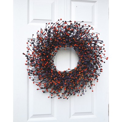 Elegant Holidays Handmade Halloween Berry Wreath Welcome Guests with Decorative Front Door-for Outdoor or Indoor Home Wall Accent Décor Great for Autumn- 18-24 inches available