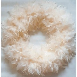 Fluffy Ivory XL Christmas Feather Wreath…Gorgeous Home Accent Wreath!