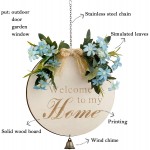 Gaobei Interchangeable Welcome Sign For Front Door Round Wood Sign Hanging Welcome Sign for Wreath Rustic Door Hanger Housewarming for Farmhouse Front Porch Home Decor Wood color welcome