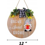 Gnome Welcome Sign Gnome Sweet Gnome Wreath Wooden Interchangeable Holiday Front Door Porch Rustic Home Decor Housewarming Gift Farmhouse Wall Hanging Decorations