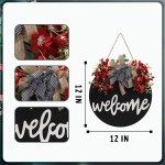 Hello Welcome sign for front door decor summer wreaths for front door outdoor wreath fall spring wreath Farmhouse wall decor Welcome home Sign door wreaths for front door outside front porch decor A