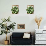 Homecor Farmhouse Rustic Wall Decor Home Entryway Decor Window Frame with Eucalyptus Wreaths Suit for Home Dining Room Living Room Bedroom Porch Décor