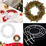 JENPECH Round Wreath Frame,Durable Wall Hanging Wire Wreath Frame,Metal Rust-Proof Wire Wreath Form,Party Decoration for Home Decor,Halloween Valentine's Day Black 16 inch