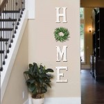 LOSOUR Home Letters with Wreath-Farmhouse Decor for The Home Clearance Wood Letters-Decorative Home Sign for Living Room Decor Entry Way Kitchen etc White