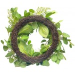 MH GLOBAL Spring Wreath 24 Hydrangea and Ranunculus Wreath for Front Door Windows Home Decor
