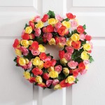 OakRidge Colorful Begonia Wreath 15” Diameter Silk Floral Home Décor