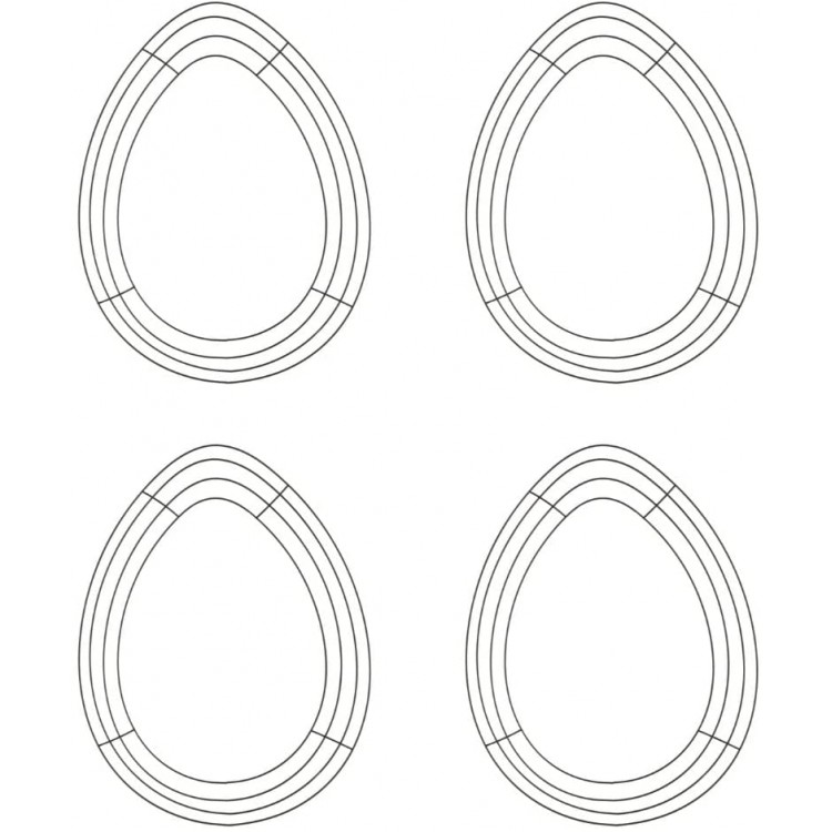 SB Easter Egg Metal Wreath Frame Wire Form 4 Pack Easter Church Holiday Home Decor DIY