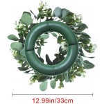 Swibikni Artificial Eucalyptus Wreath Green Eucalyptus Leaves Wreath,Spring Summer Greenery Wreath for Front Door,Suitable for Home Decor and Festival Celebration