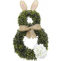 The Lakeside Collection Cottontail Easter Bunny Wreath Spring Season Front Door Decoration