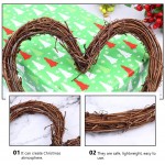 VOSAREA 5Pcs Grapevine Wreath Heart Shape Natural Rattan Wreath Garland Rustic Wall Decor for DIY Crafts Christmas Wedding Home Decor