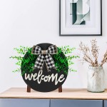 Welcome Sign for Front Door Handmade Thicker Solid Wood Rustic Home Decor Welcome Signs for Front Porch Decor Wooden Hanging Welcome Wreath Housewarming for Home Decoration