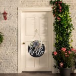 Welcome to Our Home Sign Welcome Sign for Front Door Farmhouse Front Porch Decor Wreaths for Front Door,Rustic Door Hangers Front Door with Greenery Board Christmas Housewarming for Home Decor