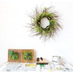 Wreath Green Wreath for Front Door Green Leaf Wreath Home Decor Ideal Spring & Summer Decorating for Indoor & Outdoor Use Wreaths