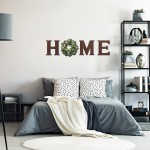 WXBOOM Home Sign Wall Decor with Artificial Eucalyptus Wreath Farmhouse Wall Decor Rustic Home Letters Decor for Living Room Entryway Housewarming