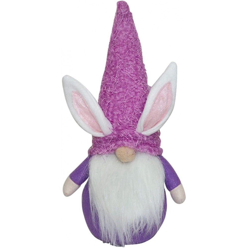 YUYVIO Easter Cartoon Bunny Shape Cute Faceless Doll Decoration Ornaments Easter Bunny Ornament Purple Easter Bunny for Wreath Decor Door Spring Home Decorations Front Rabbit Purple