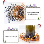 ZYLLZY 3pcs 8 Inches Pip Berry Wreath for Front Door Winter Wreath for Wall Decor All Season Wreath for Festival Artificial Garland Hanging Christmas Room Window Home Decor White 22cm8.7inch