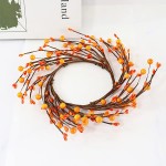ZYLLZY 3pcs 8 Inches Pip Berry Wreath for Front Door Winter Wreath for Wall Decor All Season Wreath for Festival Artificial Garland Hanging Christmas Room Window Home Decor White 22cm8.7inch