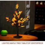 Bright Zeal 20 1-Pack Tall LED Maple Tree Lights Indoor Battery Operated LED Table Top Decorations for Living Room Acorns and Pine Cones Decorations for Home Lighted Tabletop Maple Tree