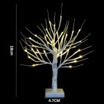Brightdeco Lighted Birch Tree 18 H 36 LED Artificial Bonsai Lamp Money Tree for Indoor Use Great Décor for Home Bedroom Halloween Thanksgiving Christmas Easter Wedding Party White