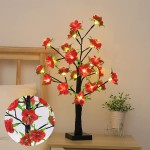 BWOLE LED Tree Lamp 23.6 Inch Camellia Tree Lights Table Decor USB and Battery Powered Tree Lights for Home Decor