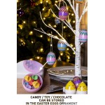 Easter Decorations Tree EAMBRITE 24IN 24LT Easter Egg Tree with 10 Hanging Easter Egg Ornaments Centerpiece Table Decorations for Party Birthday Home Decorations Indoor Use