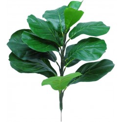 Firlar 2 Pack 20.9 Inch Artificial Fiddle Leaf Fig Tree Twig Stem Fake Green Leaves Bouquet Faux Greenery Plants Branches for Wedding Party Indoor Outdoor Yard Office Home Decor
