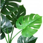 Fopamtri Fake Monstera Deliciosa Plant 43 Inch Faux Swiss Cheese Artificial Tropical Plant for Indoor Outdoor Home Office Store Great Housewarming Gift