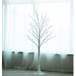 LAMPHOME Lighted Birch Tree 4 Feet 160L LED Christmas Decorations Lighted Tree for Home Party Festival and Outdoor Use UL Listed Warm White 4 FT 160 LED