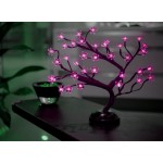 Lightshare 16Inch 36LED Cherry Blossom Bonsai Light Pink Light Battery Powered and Plug-in Adapter Included Built-in Timer Décor for Home,Festival,Party,Christmas,Night Light