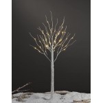 LIGHTSHARE 4 feet 6 feet and 8 Feet Birch Tree,Warm White for Home,Pack of 3 Festival Party and Christmas Decoration Indoor and Outdoor Use