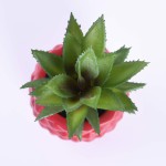 Lvydec Potted Artificial Succulent Decoration Fake Pineapple Plant for Home Office Tabletop Decoration Red