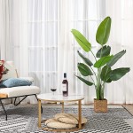 MOSADE 5.2FT Artificial Bird of Paradise Plant,Tall Fake Tropical Palm Tree with Woven Seagrass Basket Realistic Faux Tree,10 Detachable Trunks Silk Plants for Modern Home Décor Indoor Office