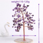 TBUDAR Creative Decorative Healing Stones Natural Crystal Tree Amethyst Rose Quartz Lucky Tree Home Decor Agate Slices Stone Mineral Ornaments Desktop Statues