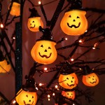 TURNMEON 6 Feet Halloween Black Tree Decorations with Timer Total 96 LED Orange Lights 24 Jack-O-Lantern Ornaments Pumpkins Glittered Artificial Tree for Indoor Outdoor Garden Yard Holiday Party Home