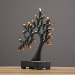 zxb-shop Desktop Decoration Tree Ornament Gift Natural Tree of Love Home Decor for Wealth and Luck Prosperity Handcrafted Resin Material Home Office Decor