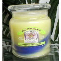 2-Count Nature's Finest Beeswax Candles Blueberry Cheesecake Candle Jars 16 Oz