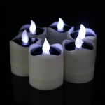 6PCS Solar Candles Light TINYOUTH Solar LED Candles Flameless Candles Flickering Waterproof Candle Lights for Outdoor Wedding Christmas Halloween Party Decor Flicker Cool White Light