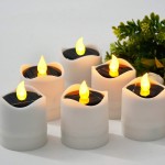6PCS Solar Candles Light TINYOUTH Solar LED Candles Flameless Candles Flickering Waterproof Candle Lights for Outdoor Wedding Christmas Halloween Party Decor Flicker Warm White Light