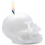 7-Star Skull Candle 2 Pack Horror and Novelty Decor Home Decorative Themed Candles for Halloween Birthday Candle Gifts Scary Christmas Party Accessories Luxury Women Gift White