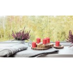 BOLSIUS 4 Pack Blossom Pink Rustic Pillar Candles 2.75 X 3.25 Inches Premium European Quality Natural Eco-Friendly Plant-Based Wax Unscented Dripless Smokeless 35 Hour Party Décor Candles