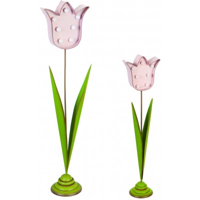 Cypress Home Tulip LED Table Decoration Set of 2-6 x 4 x 22 Inches