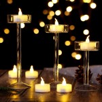 Eloer Tea Lights Flameless LED Tea Lights Candles 100 Pack Flickering Warm Yellow 100+ Hours Battery-Powered Tealight Candle. Ideal for Party Wedding Birthday Gifts and Home Decoration