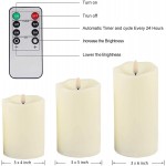 Flameless Candles Battery Operated Ivory LED Candles with Remote Timer Fake Electric Candles for Home Wedding Birthday Decoration