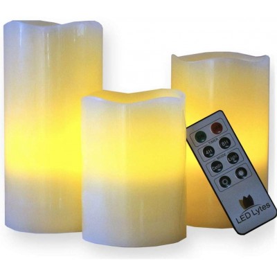 Flameless Candles Battery Operated with Remote Pillar Candles LED Candles Set of 3 Decorative Candles for Gifts for Mom and Christmas Decorations by LED Lytes