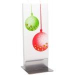 Flatyz Christmas Candles Red and Green Ornament Design Flat Decorative Hand Painted Candle Gifts for Women or Men 6 inches